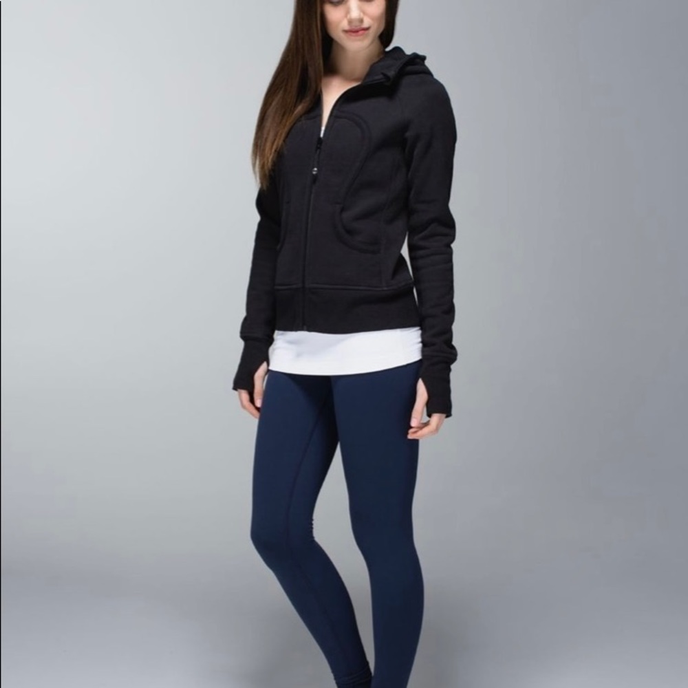 Sz4 Lululemon Scuba hoodie. Black. VGUC lined hood